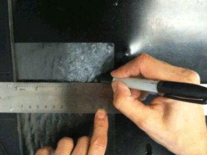 Preparing the kiln shelf