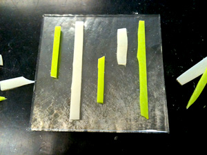 Preparing the kiln shelf