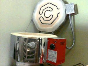 Preparing the kiln shelf